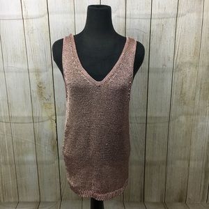BAR III Metallic Sweater Tank
